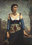  Jean Baptiste Camille  Corot Agostina2 Spain oil painting reproduction